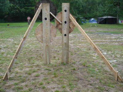 A sturdy construction to hold the target.