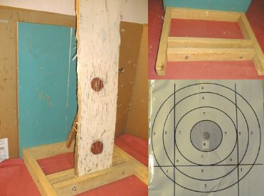 Winter indoor knife throwing target of Philippe Catania.