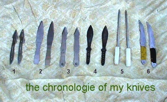 The throwing knife collection of Philippe Catania.