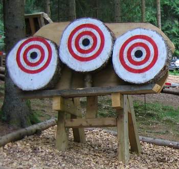 Very sturdy frame to hold tree rounds as knife throwing target.